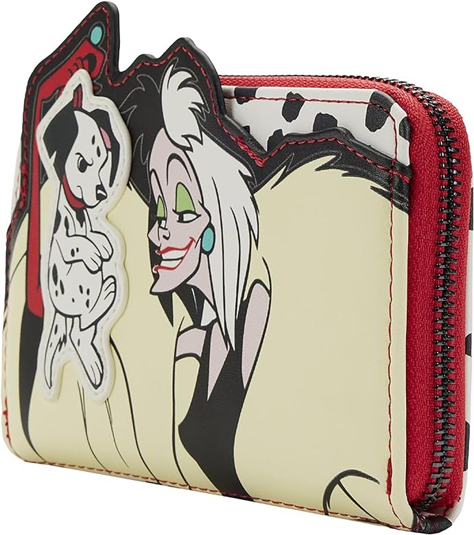 Disney 101 Dalmations Cruella Loungefly Zip Wallet