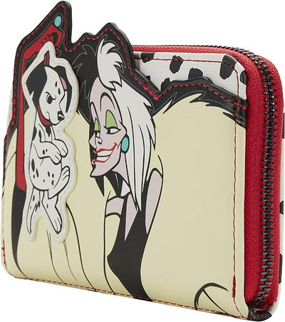 Disney 101 Dalmations Cruella Loungefly Zip Wallet