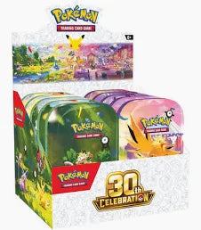 Pokemon 30th Celebration Mini Tin (various art) SEALED-price per tin