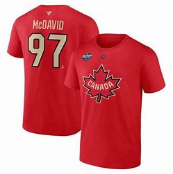 NHL Edmonton Oilers Fanatics McDavid Player 4 Nations Canada Tee (Sale)