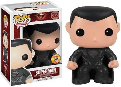 SDCC 2013 Exclusive Funko Pop! Superman (Black Suit) #32 Man Of Steel 1/1008 Pcs