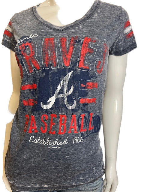 MLB Atlantic Braves Women's Burnout Tee (online only)