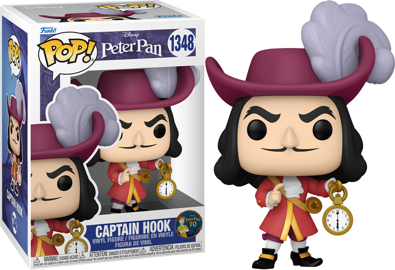 Funko POP Captain Hook #1348 Disney Peter Pan 70th Anniversary