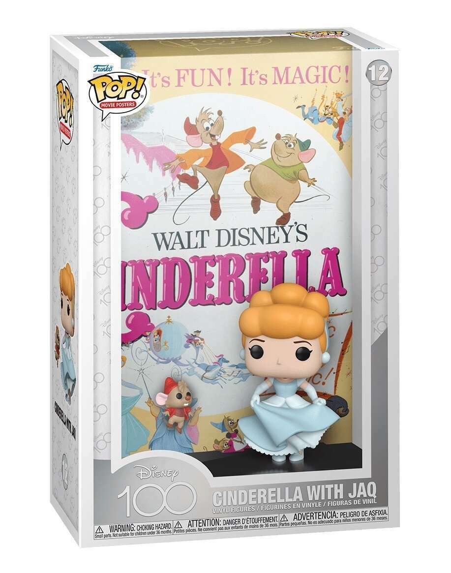 Funko POP Movie Poster Cinderella with Jaq #12 -Disney 100 Years