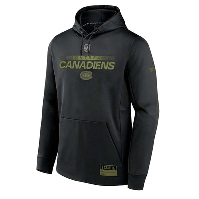 NHL Montreal Canadiens Fanatics Authentic Pro Military Appreciation Hoodie (Black)