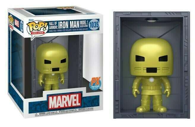 Funko POP Deluxe - Hall of Armor: Iron Man Model 1 Golden Armor #1035 - Marvel