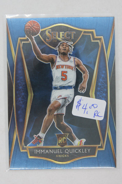 Immanuel Quickley 2020-21 Panini Select - Retail Blue #172 Premier Level Rookie Card