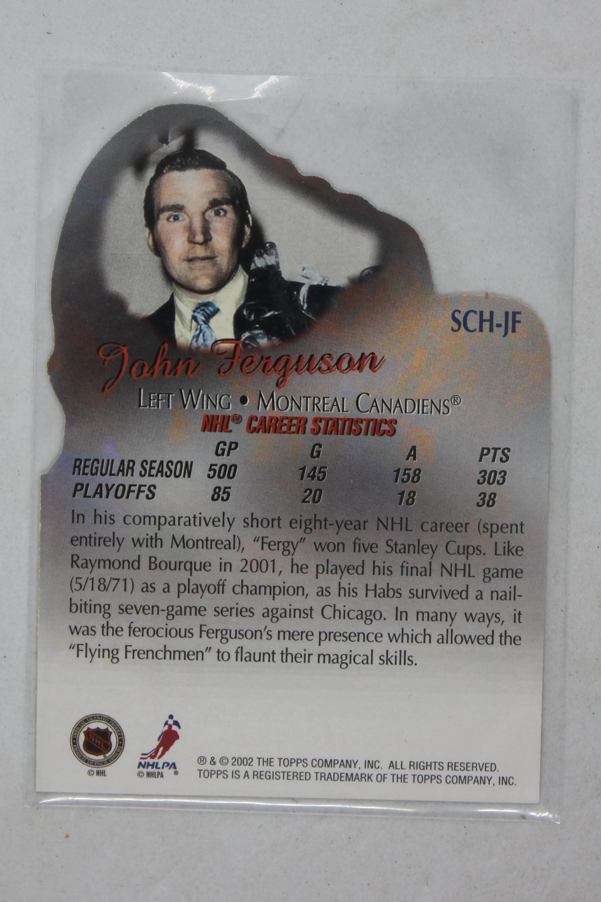 John Ferguson 2002-03 Topps - Stanley Cup Heroes #SCH-JF