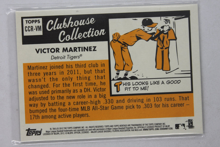 Victor Martinez 2012 Topps Heritage - Clubhouse Collection Relics Card