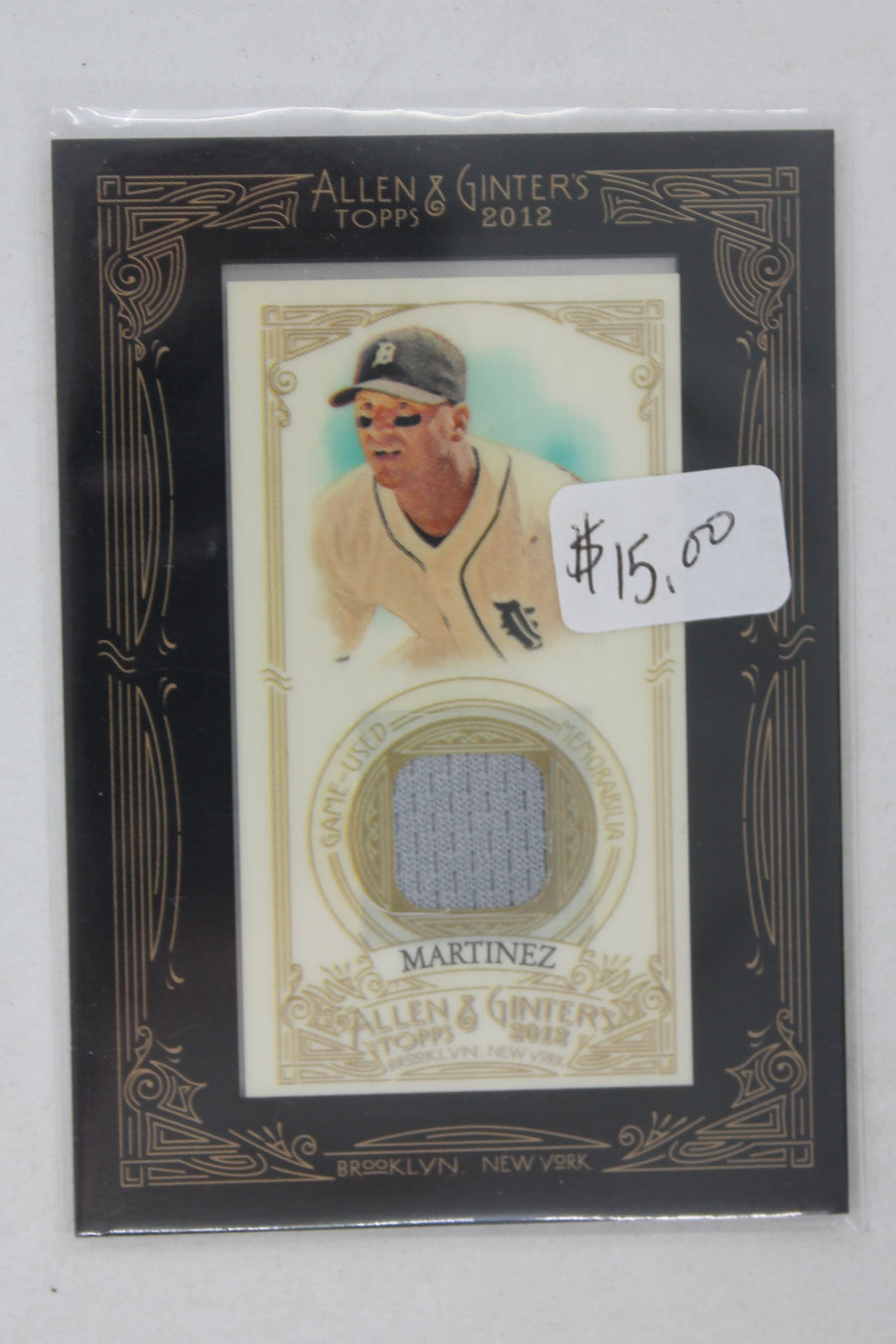 Victor Martinez 2012 Topps Allen & Ginter's - Framed Mini Relics Card