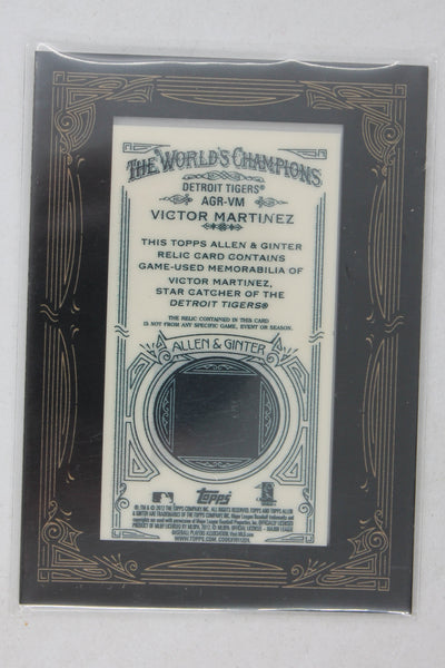Victor Martinez 2012 Topps Allen & Ginter's - Framed Mini Relics Card