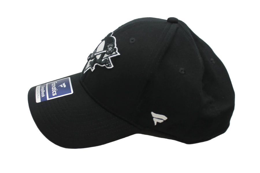 NHL Pittsburgh Penguins Fanatics Bundle BlacK Logo Adjustable Hat (Snapback)