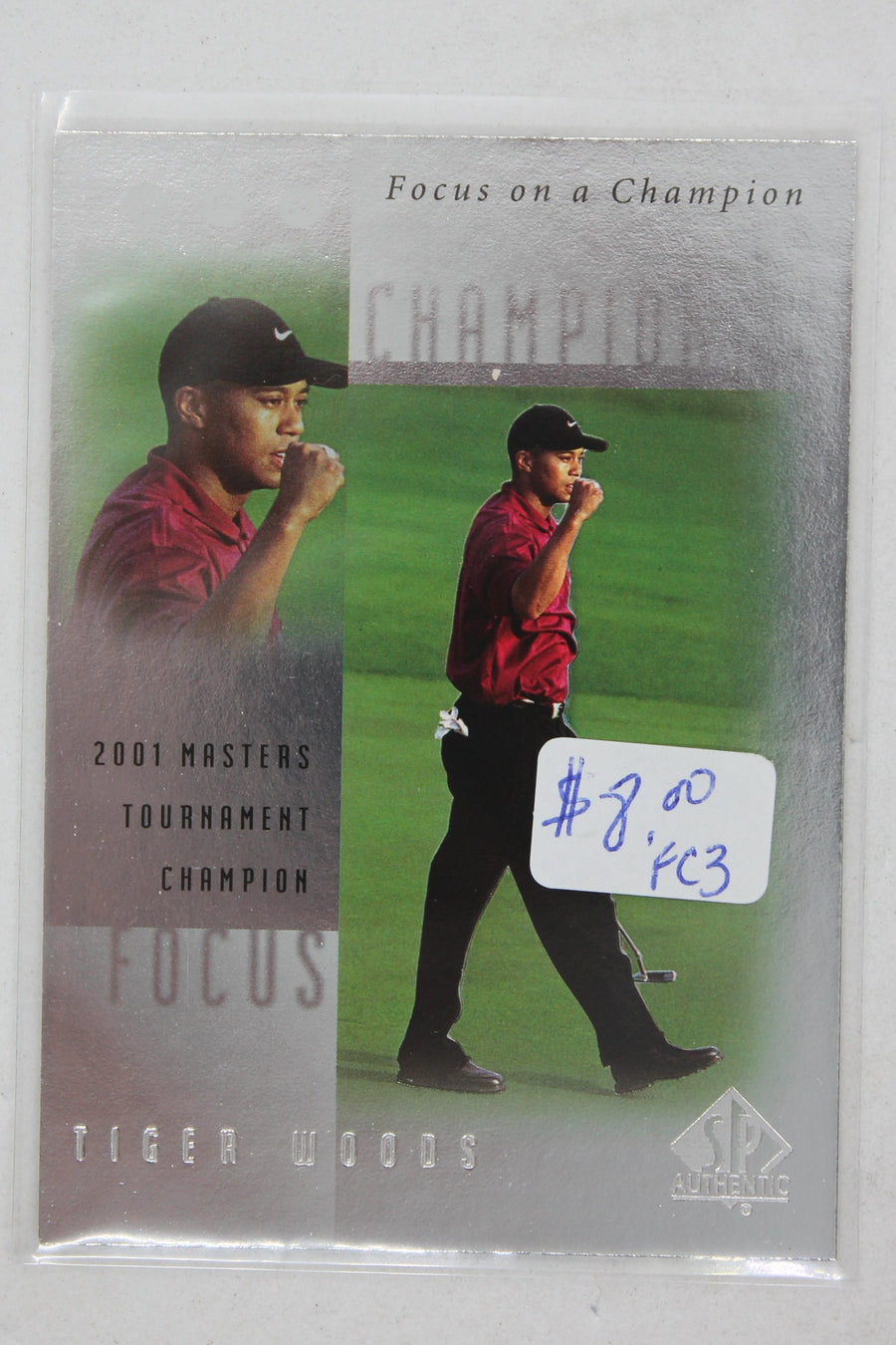 Tiger Woods 2001 SP Authentic - Focus on a Champion #FC3 - Rookie Year