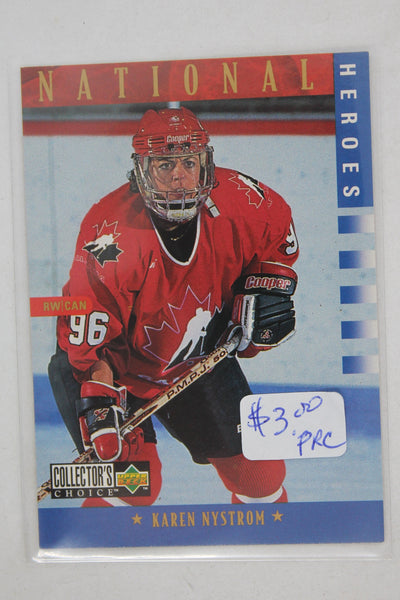 Karen Nystrom 1997-98 Upper Deck Collector's Choice - National Heroes - PRC