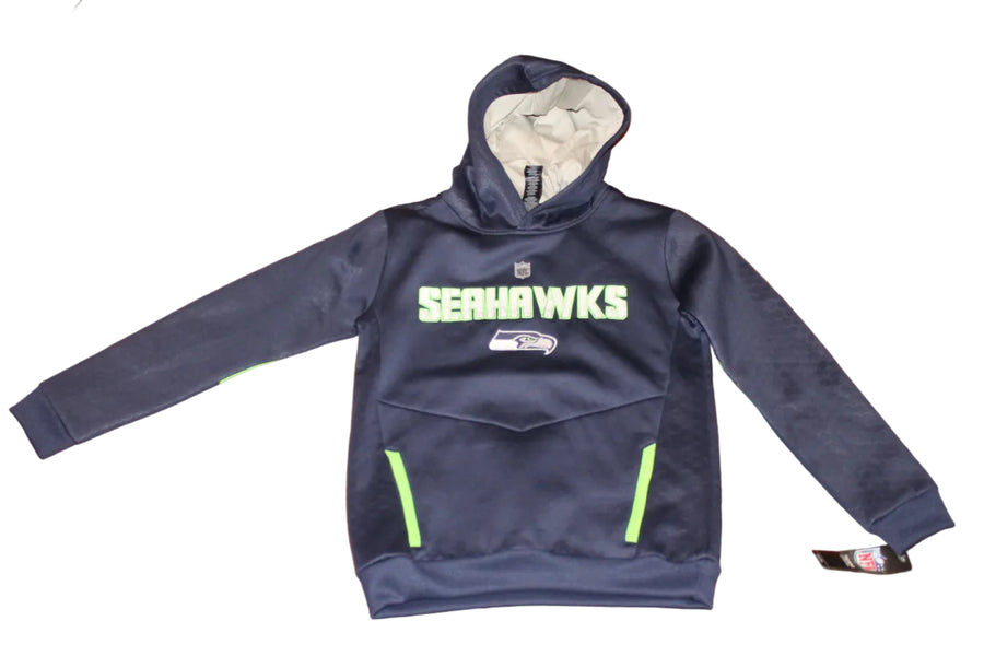 NFL Seattle Seahawks Youth NFL Apparel Hoodie - Octagons on Sleeves and Hood