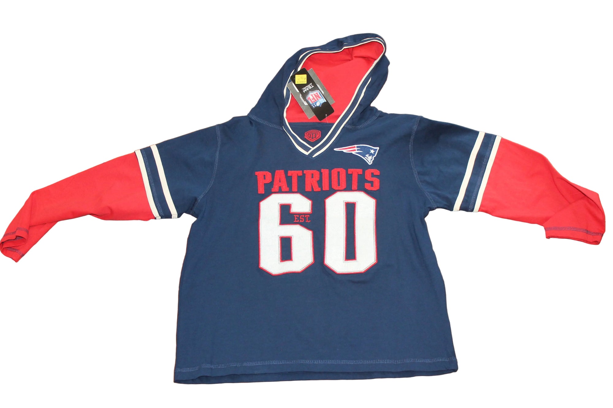 NFL New England Patriots Old Time Football Collection Youth Light Weight Hoodie