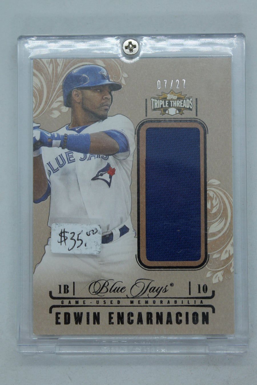 Edwin Encarnacion 2014 Topps Triple Threads Unity Jumbo Relics #07/27 Jersey Card