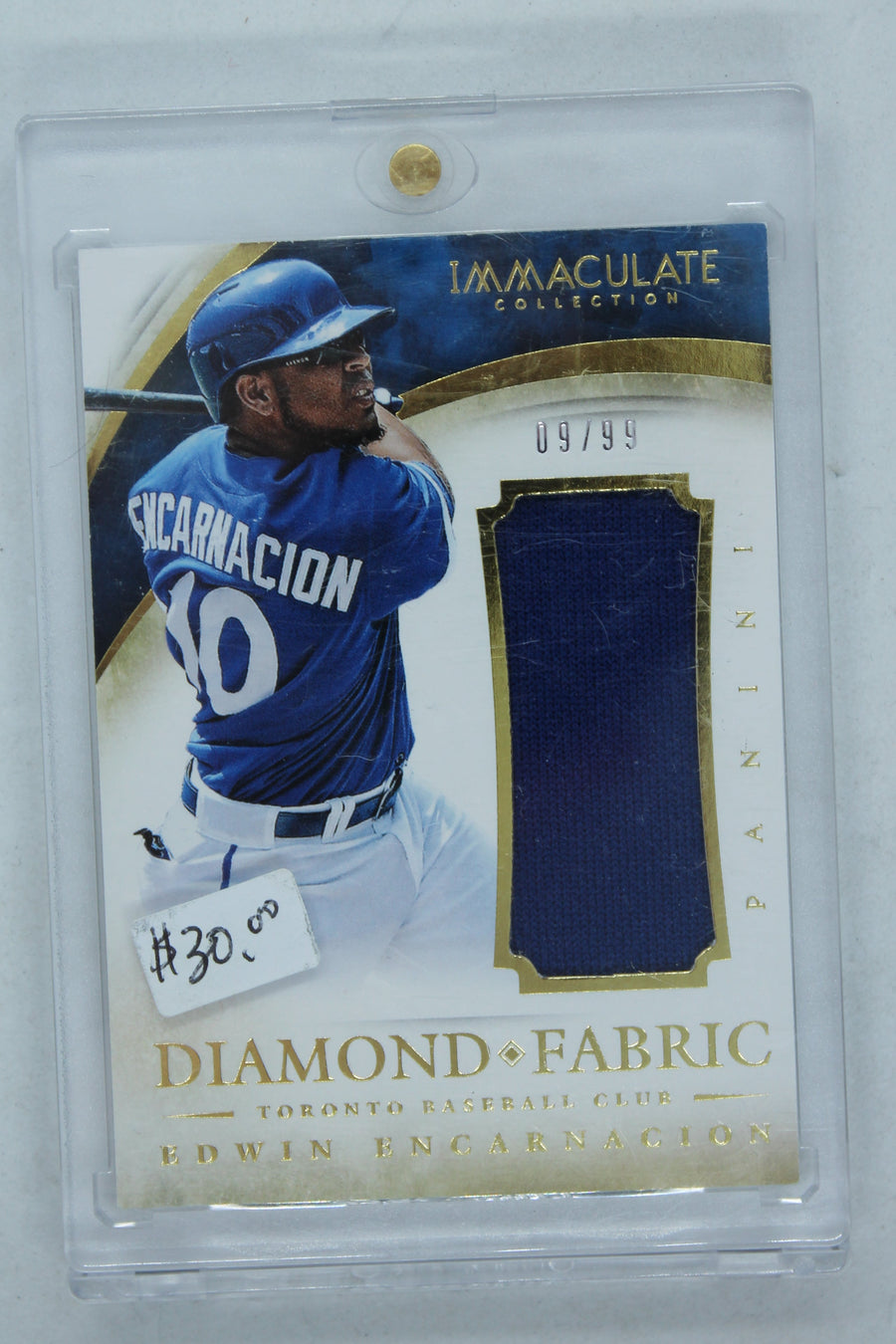 Edwin Encarnacion 2014 Panini Immaculate Collection - Diamond Fabric #09/99 Jersey Card