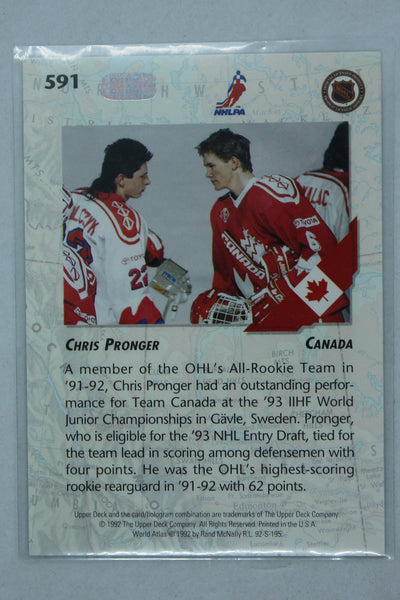Chris Pronger 1992-93 Upper Deck World Juniors Championships - PRC