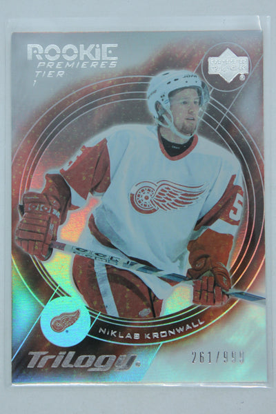 Niklas Kronwall 2003-04 Upper Deck Trilogy - Rookie Premieres Tier 1 - #261/999 Rookie Card