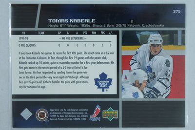 Tomas Kaberle 1998-99 Upper Deck Rookie Card