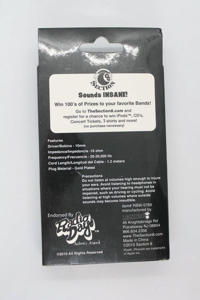 Jimi Hendrix High Performance Ear Buds (Sale)