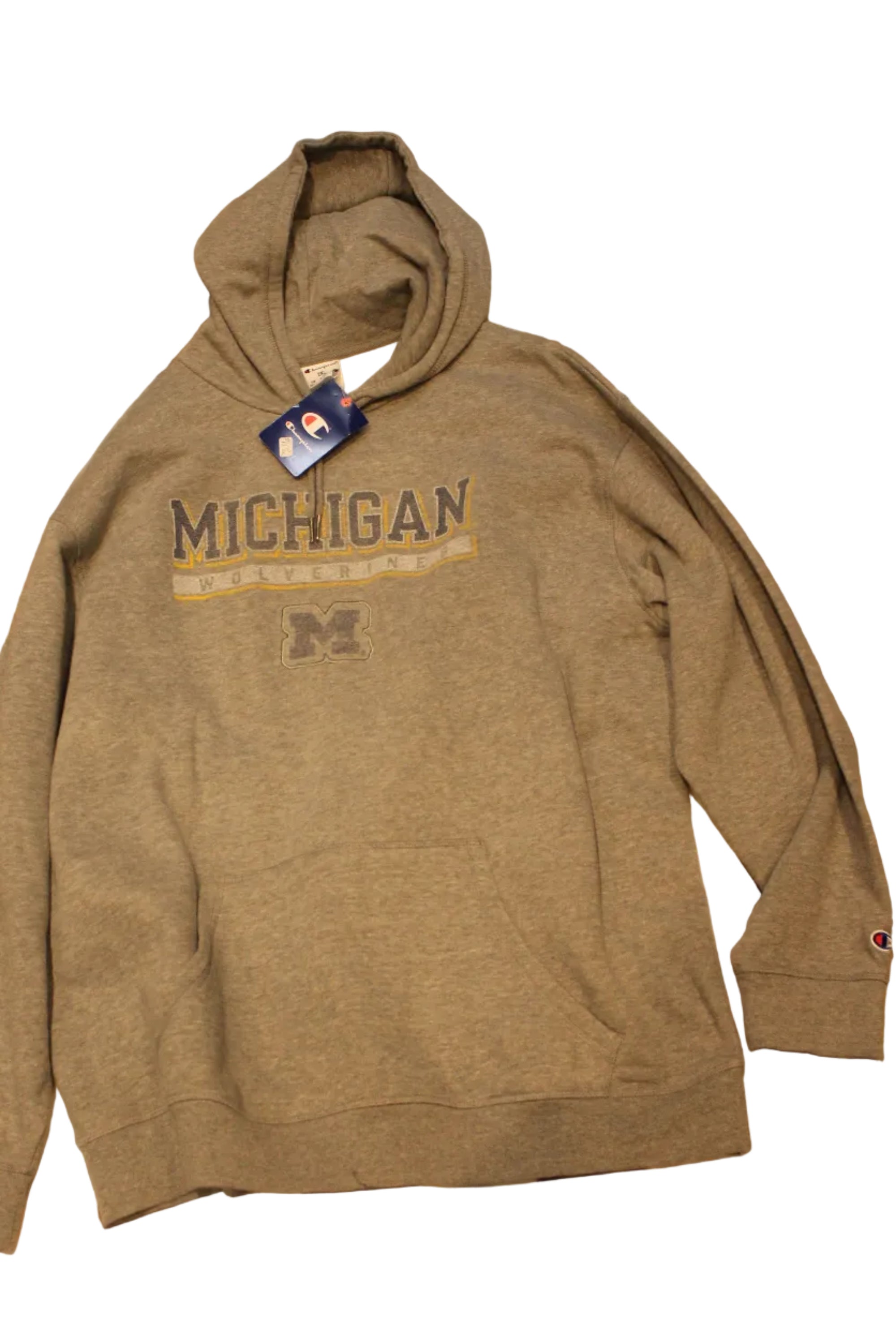 NCAA Men's Michigan Wolverines Champion Distressed Hoodie - XXL