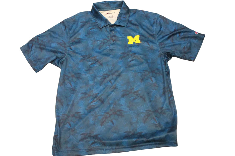 NCAA Men's Michigan Wolverines Champion Hawaiian Golf Shirt