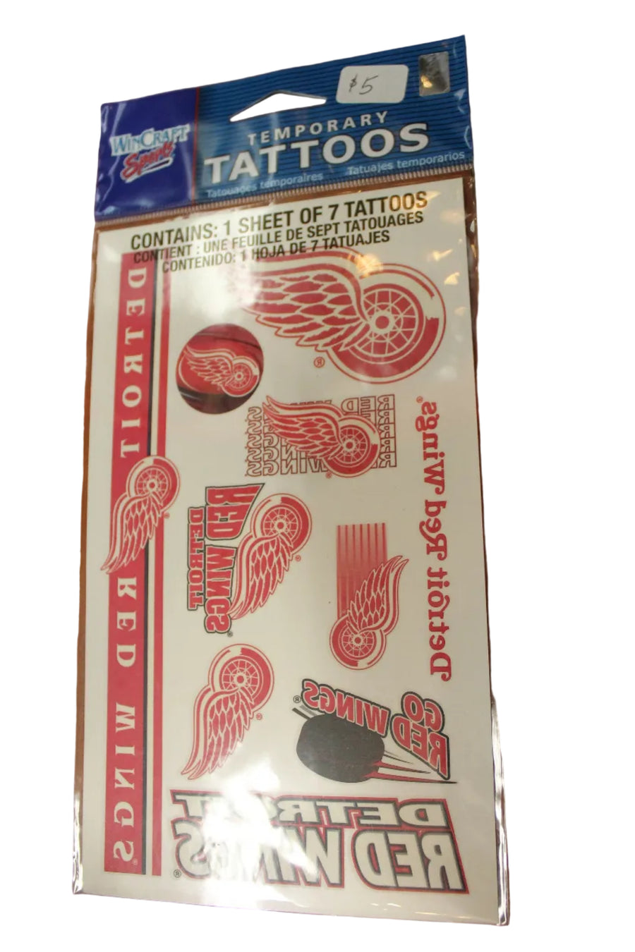 NHL Detroit Red Wings Temporary Tattoos - WinCraft