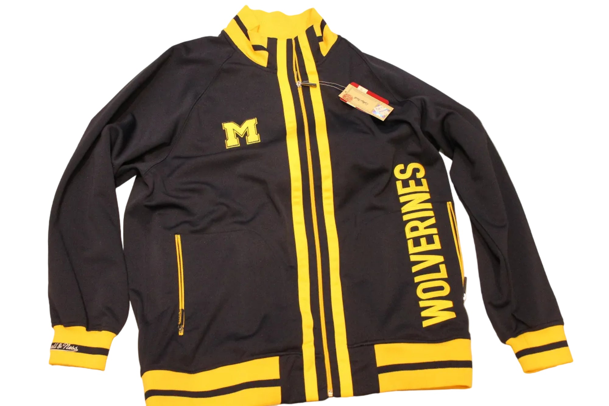 NCAA Men's Michigan Wolverines Mitchell & Ness Zip-Up Track Jacket - Large