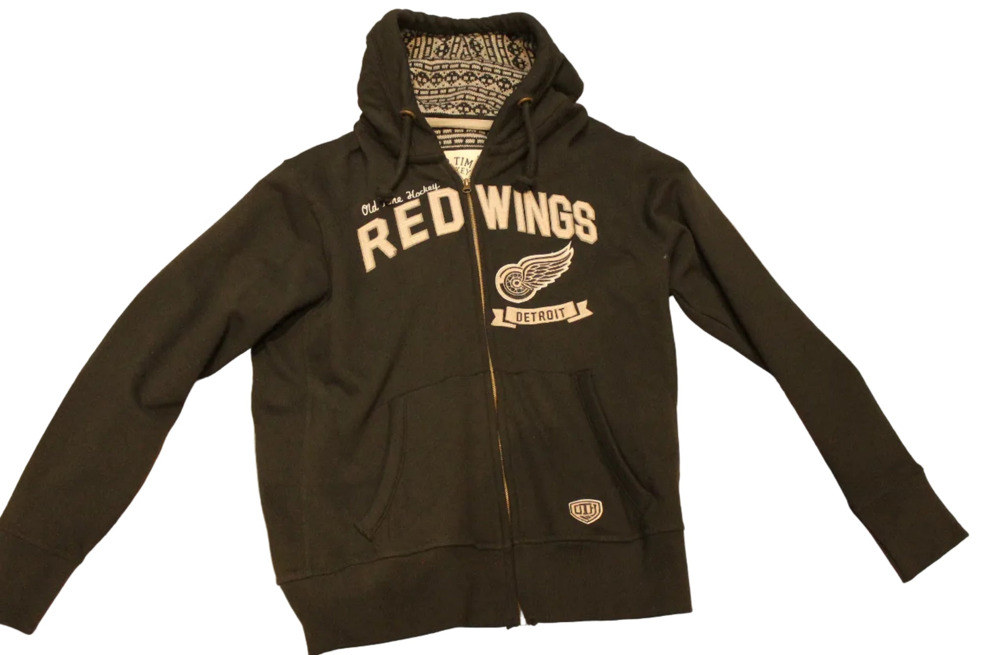 NHL Detroit Red Wings Old Time Hockey Men's Causeway Collection Zip-Up - XXLarge - fits small