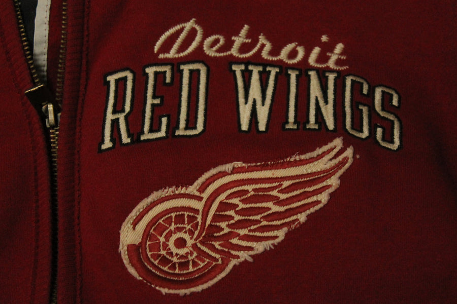 NHL Detroit Red Wings Old Time Hockey Men's Loge Collection Zip-Up Sweater - Medium
