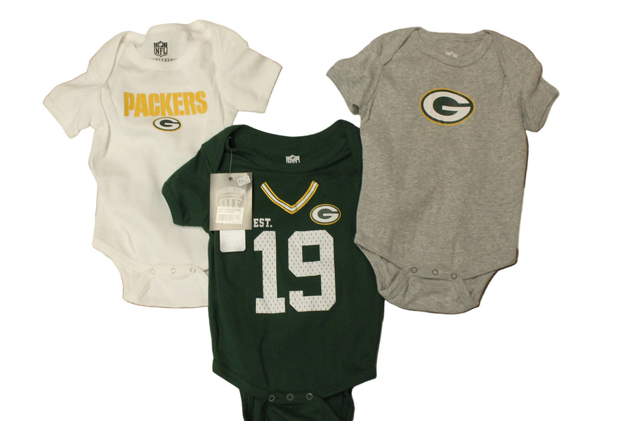 NFL Green Bay Packers Old Time Football Infant 3pc bodysuit Set