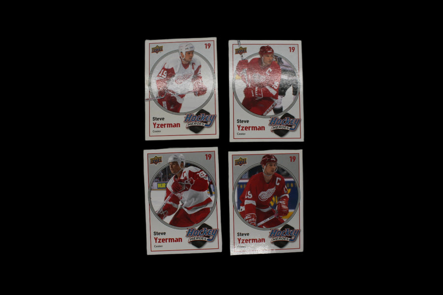 Steve Yzerman HOF 2010-11 UPPER DECK SERIES 1 HOCKEY HEROES SET #HH 1-8