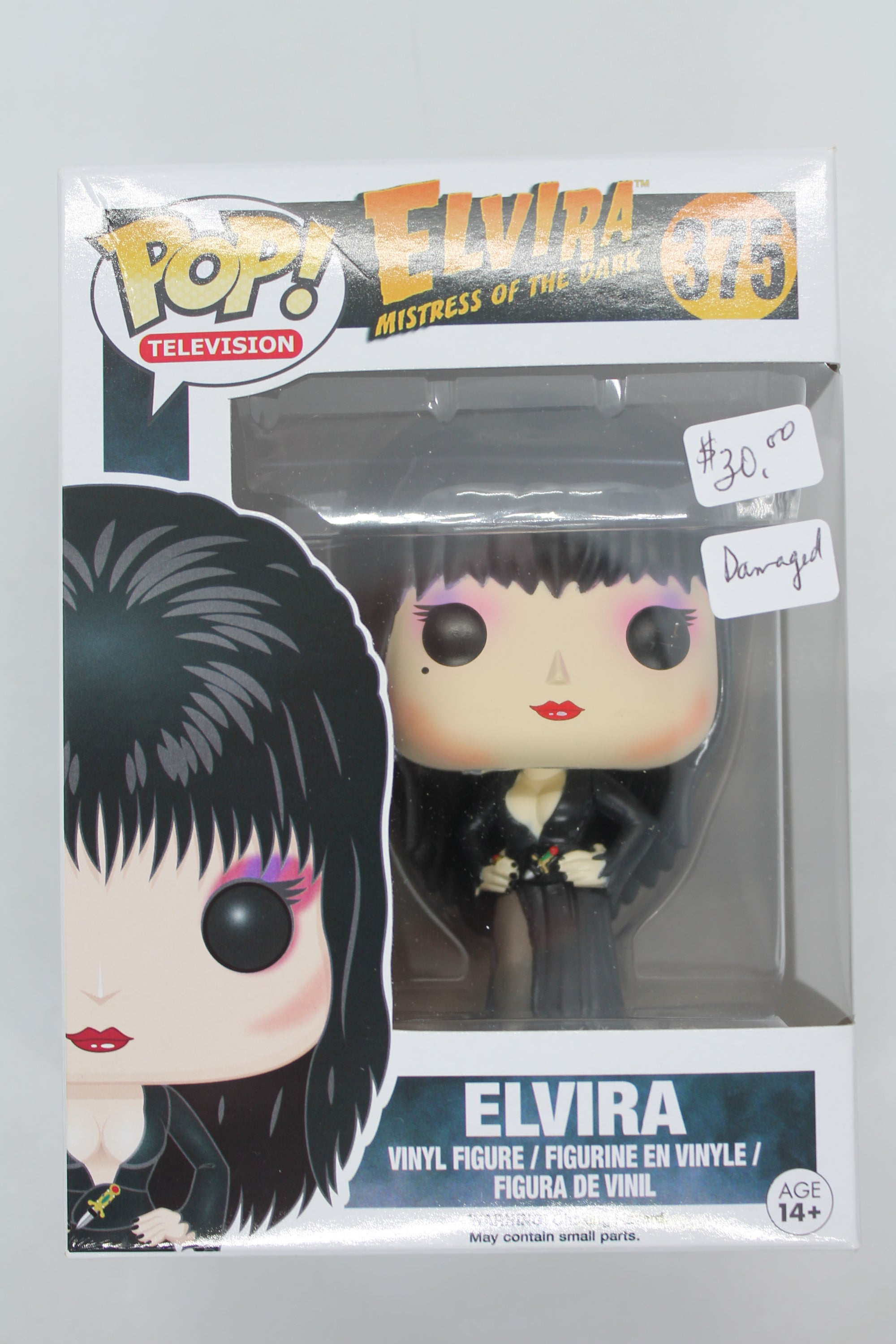 Funko POP Elvira #375 - Mistress of the Dark - damaged (see pictures)