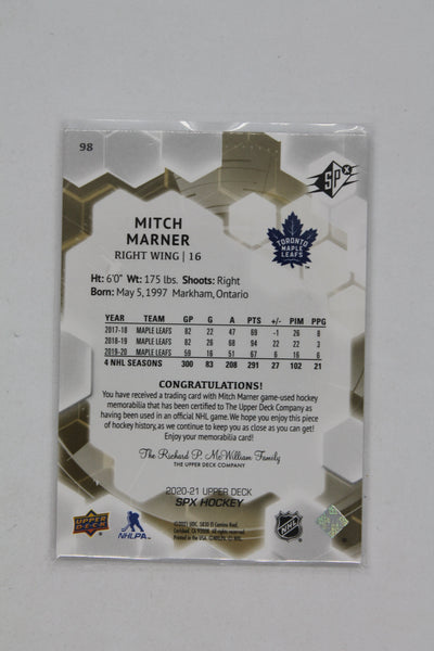 Mitch Marner 2020-21 SPX Jersey Card