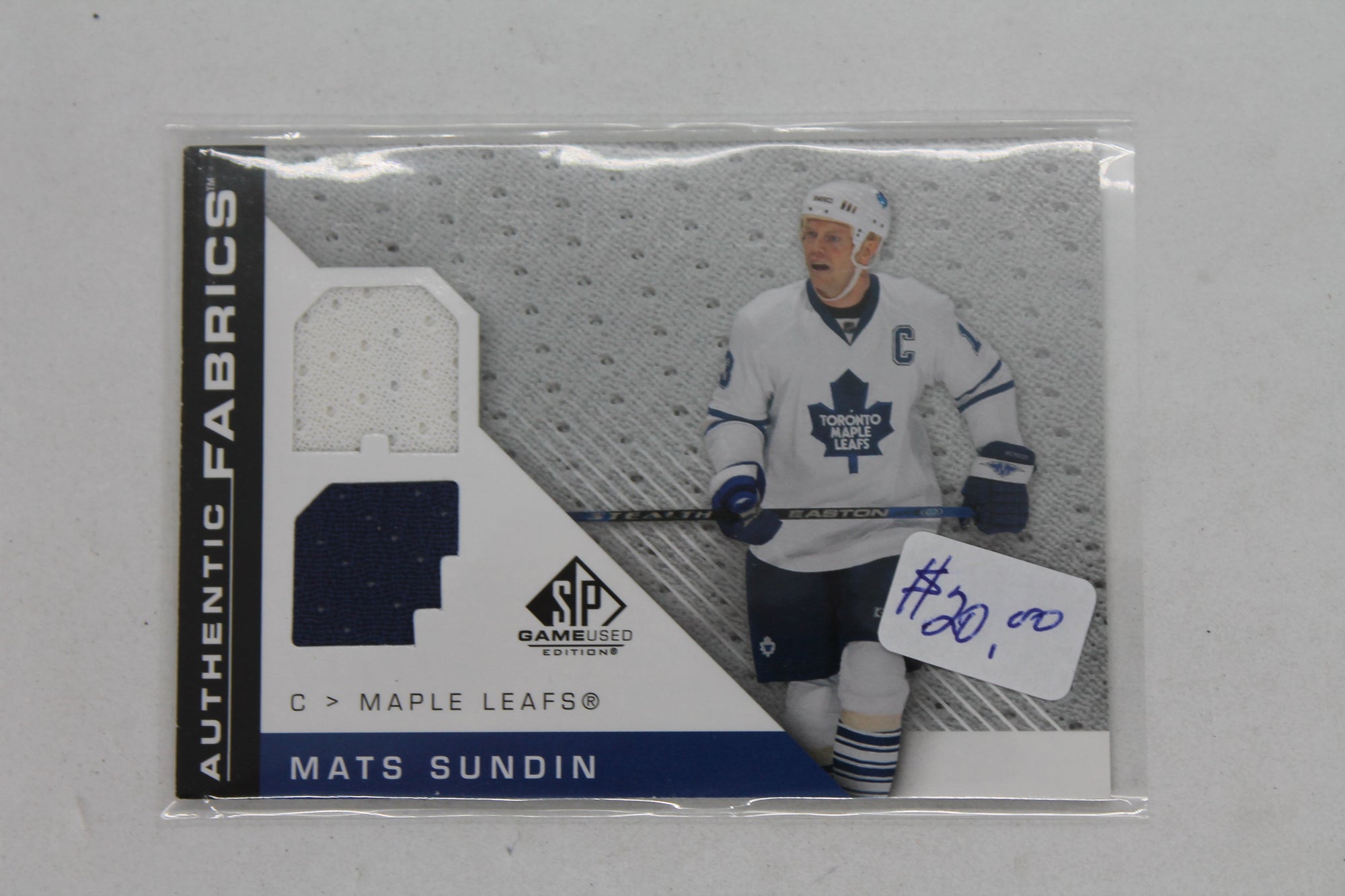 Mats Sundin 2007-08 SP Game Used Edition - Authentic Fabrics #AF-SU Jersey Card