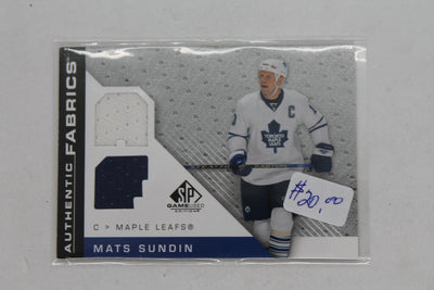 Mats Sundin 2007-08 SP Game Used Edition - Authentic Fabrics #AF-SU Jersey Card