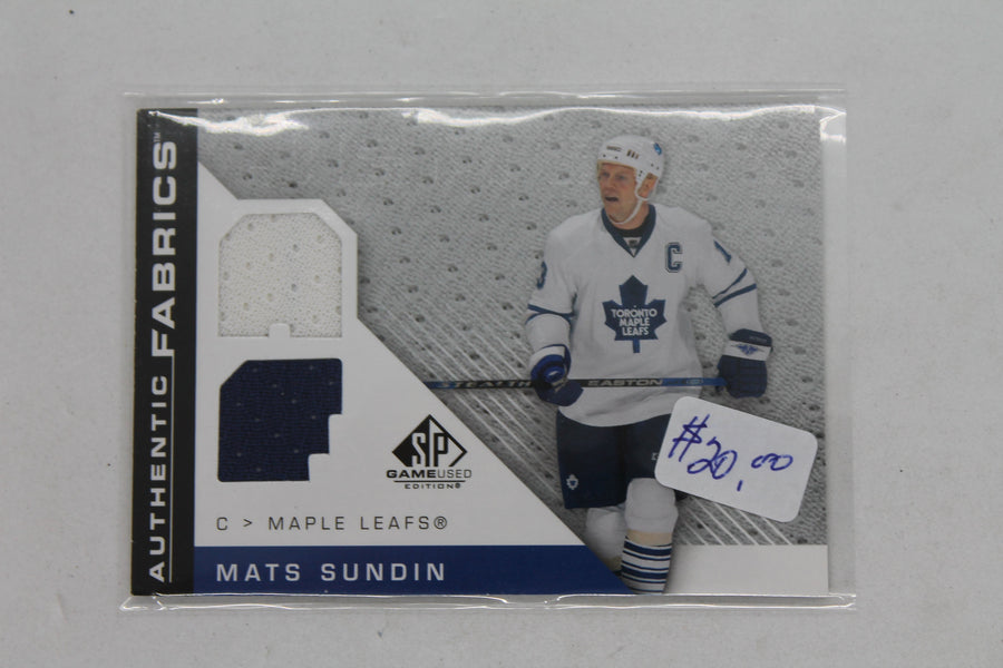 Mats Sundin 2007-08 SP Game Used Edition - Authentic Fabrics #AF-SU Jersey Card