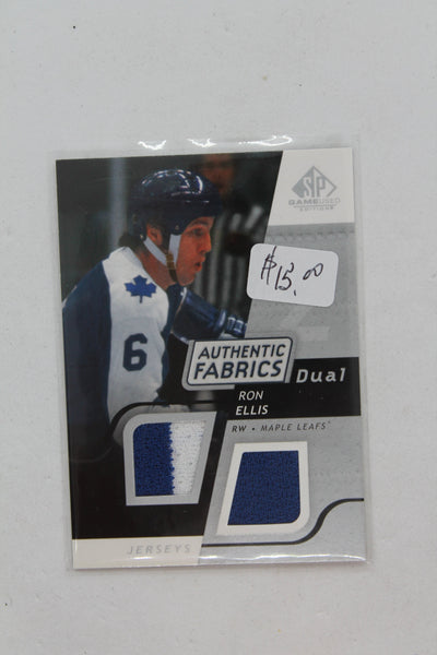 Ron Ellis 2008-09 SP Game Used Edition - Authentic Fabrics Dual #AF-RE Jersey Card - Toronto Maple Leafs
