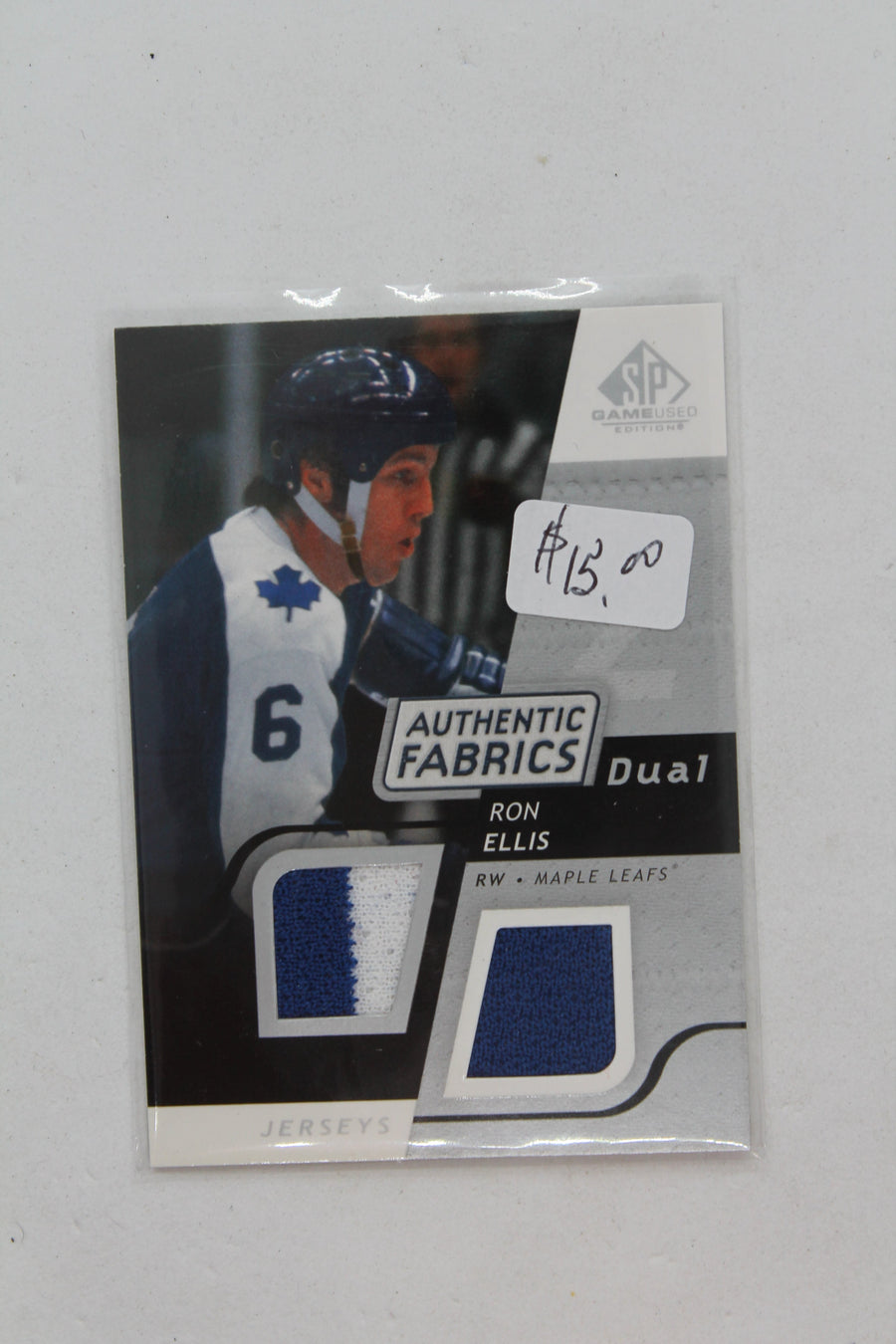 Ron Ellis 2008-09 SP Game Used Edition - Authentic Fabrics Dual #AF-RE Jersey Card - Toronto Maple Leafs