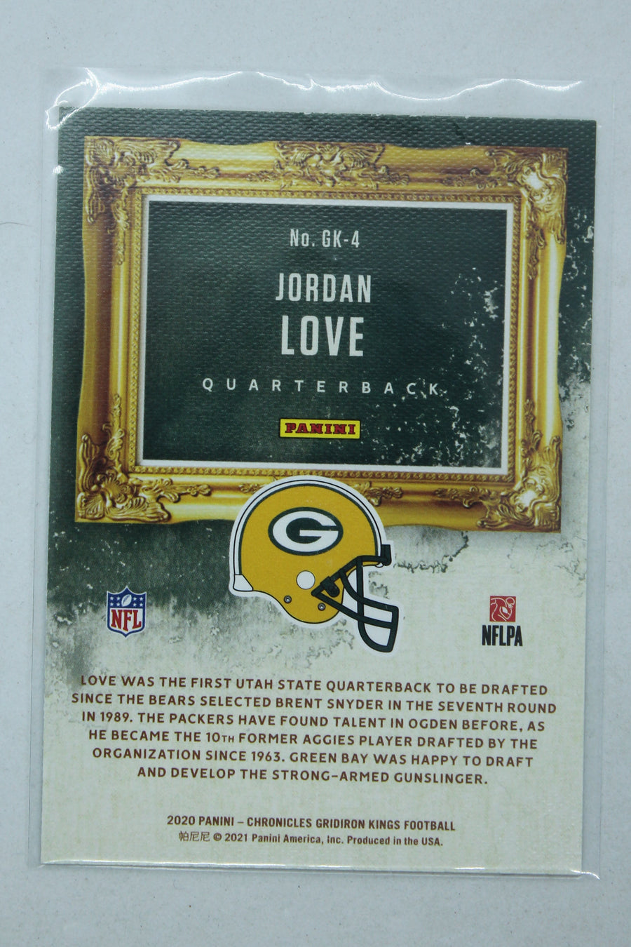 Jordan Love 2020 Panini Chronicles - Gridiron Kings - Pink Rookie Year Card