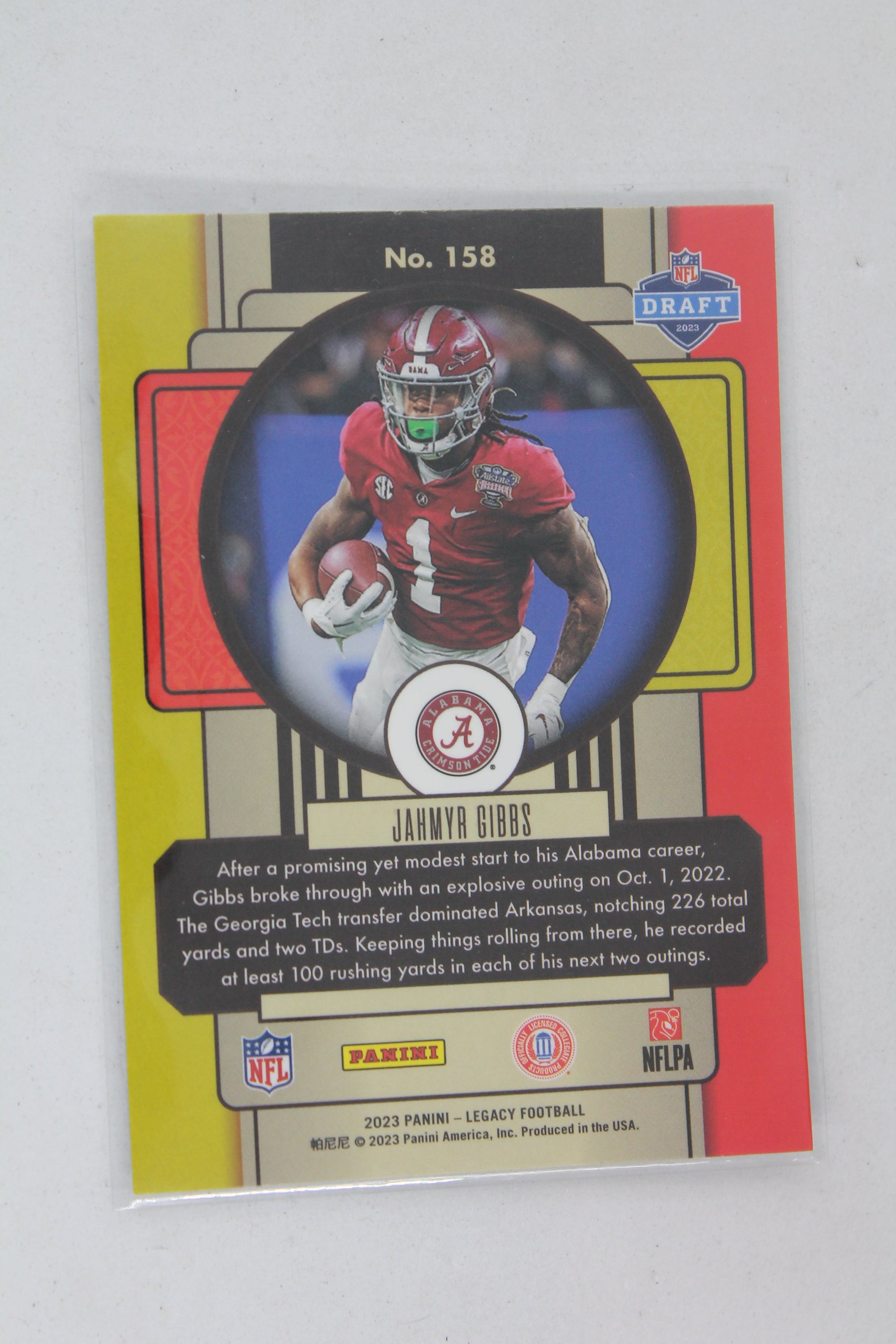 Jahmyr Gibbs 2023 Panini Legacy Premium Edition - Rookies - Rookie Card