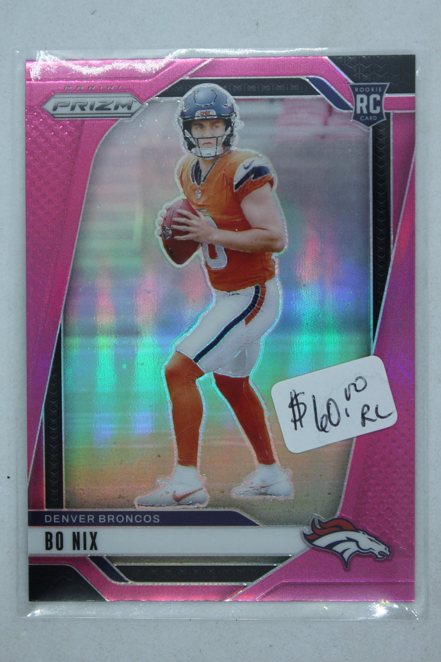 Bo Nix 2024 Prizm Pink Prizm Rookie Card