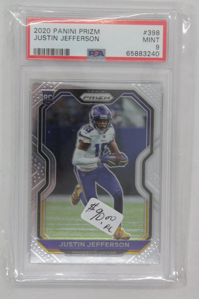 Justin Jefferson 2020 Panini Prizm Rookie Card - PSA 9 Mint