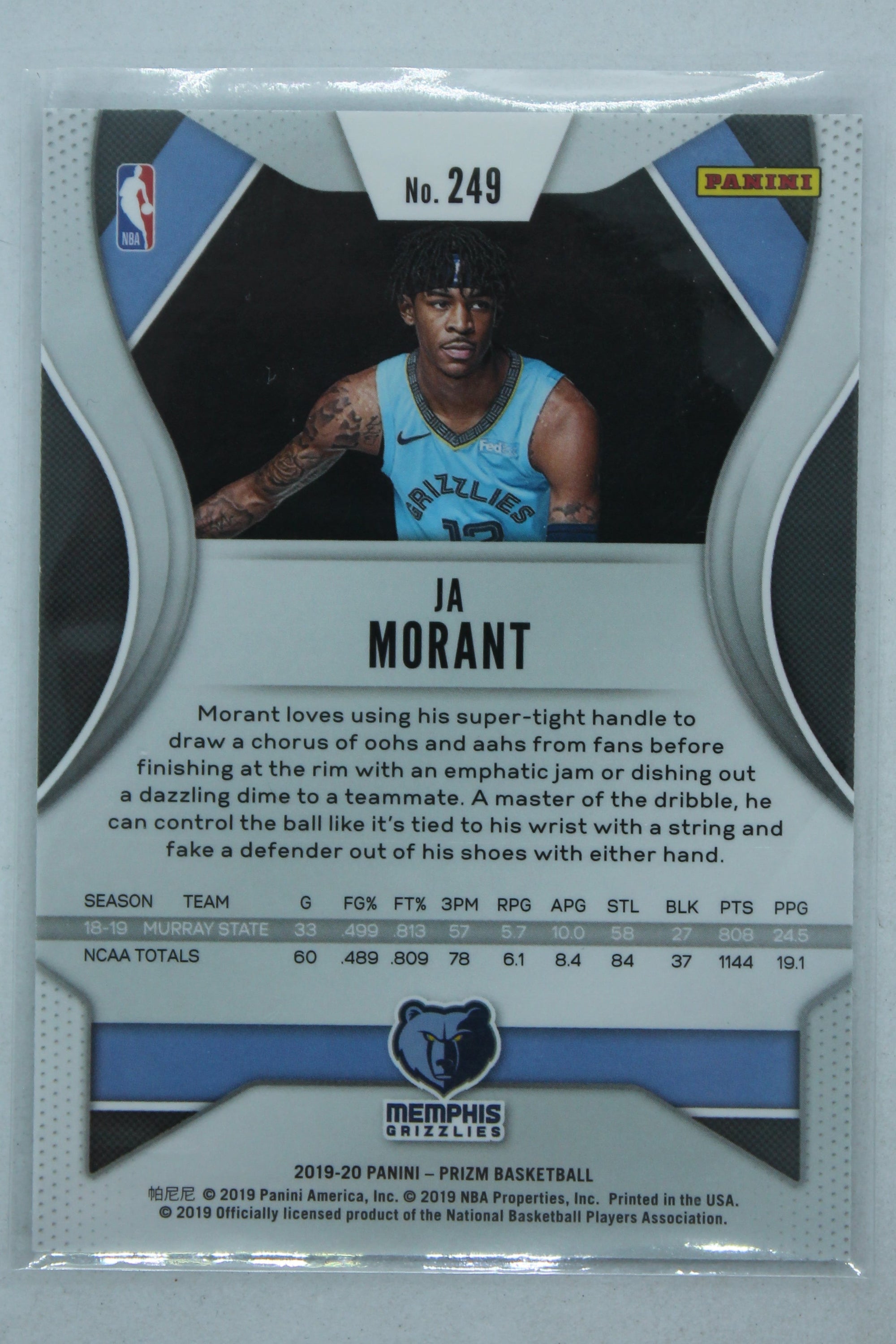 Ja Morant 2019-20 Panini Prizm Rookie Rookie Card