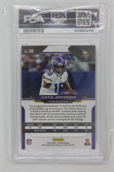 Justin Jefferson 2020 Panini Prizm Rookie Card - PSA 9 Mint
