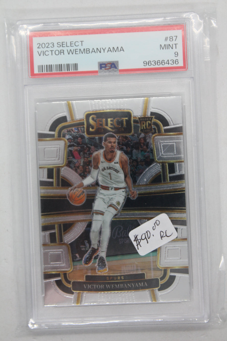 Victor Wembanyama 2023-24 Panini Select Concourse Rookie Card PSA MINT 9
