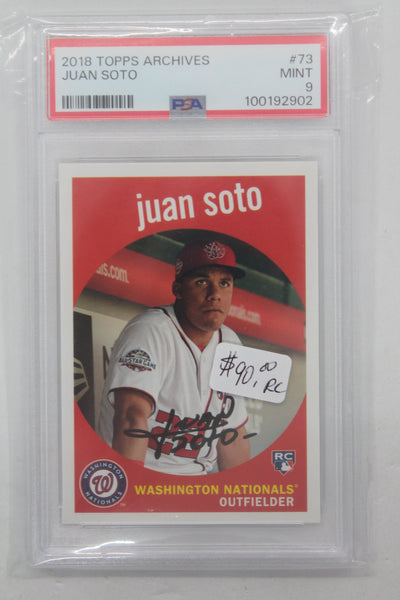 Juan Soto 2018 Topps Archives 1959 Design Rookie Card - PSA 9 Mint