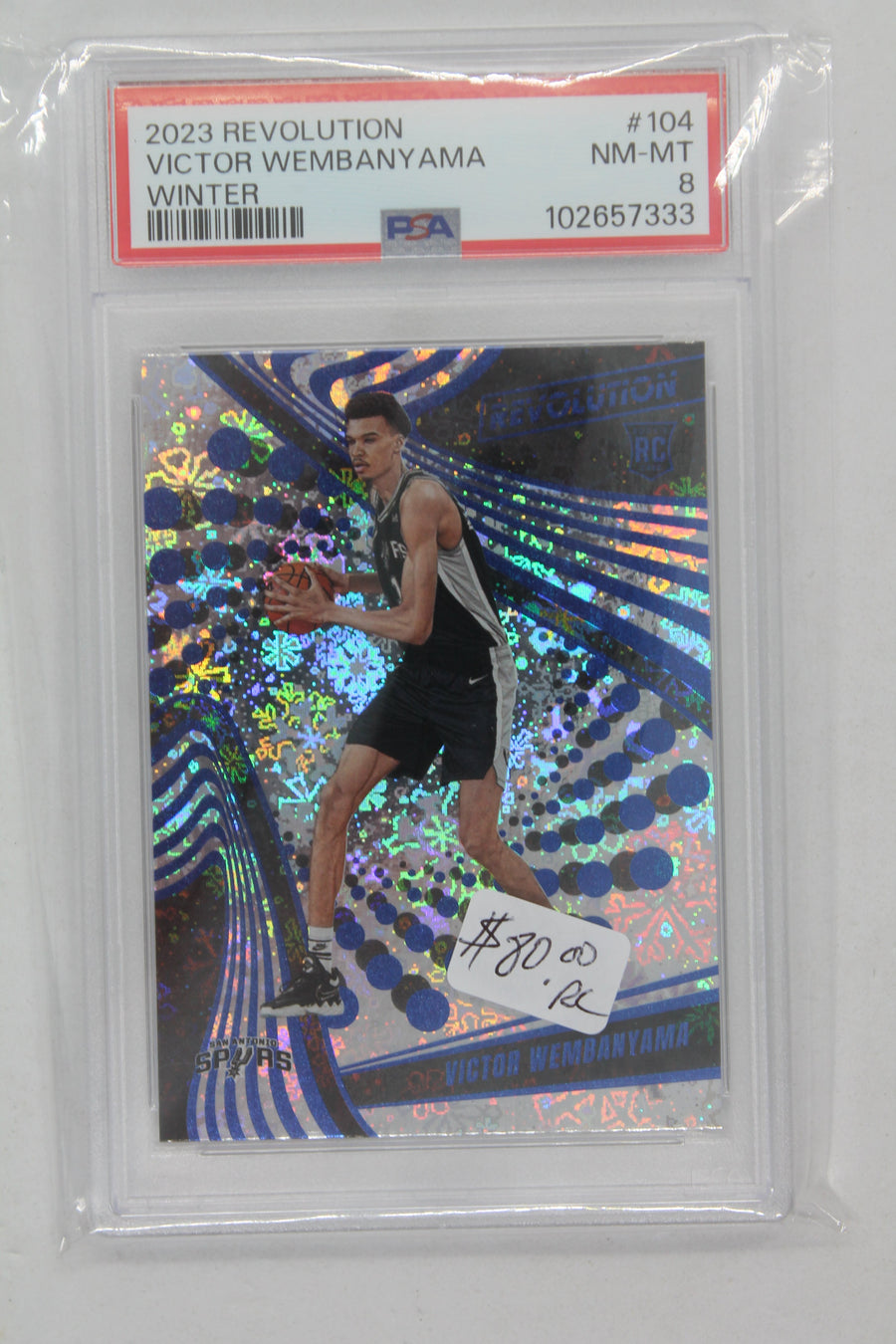 Victor Wembanyama 2023-24 Panini Revolution Rookies Rookie Card PSA 8